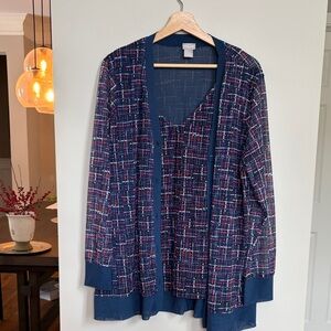Chico's Cardigan Set Navy